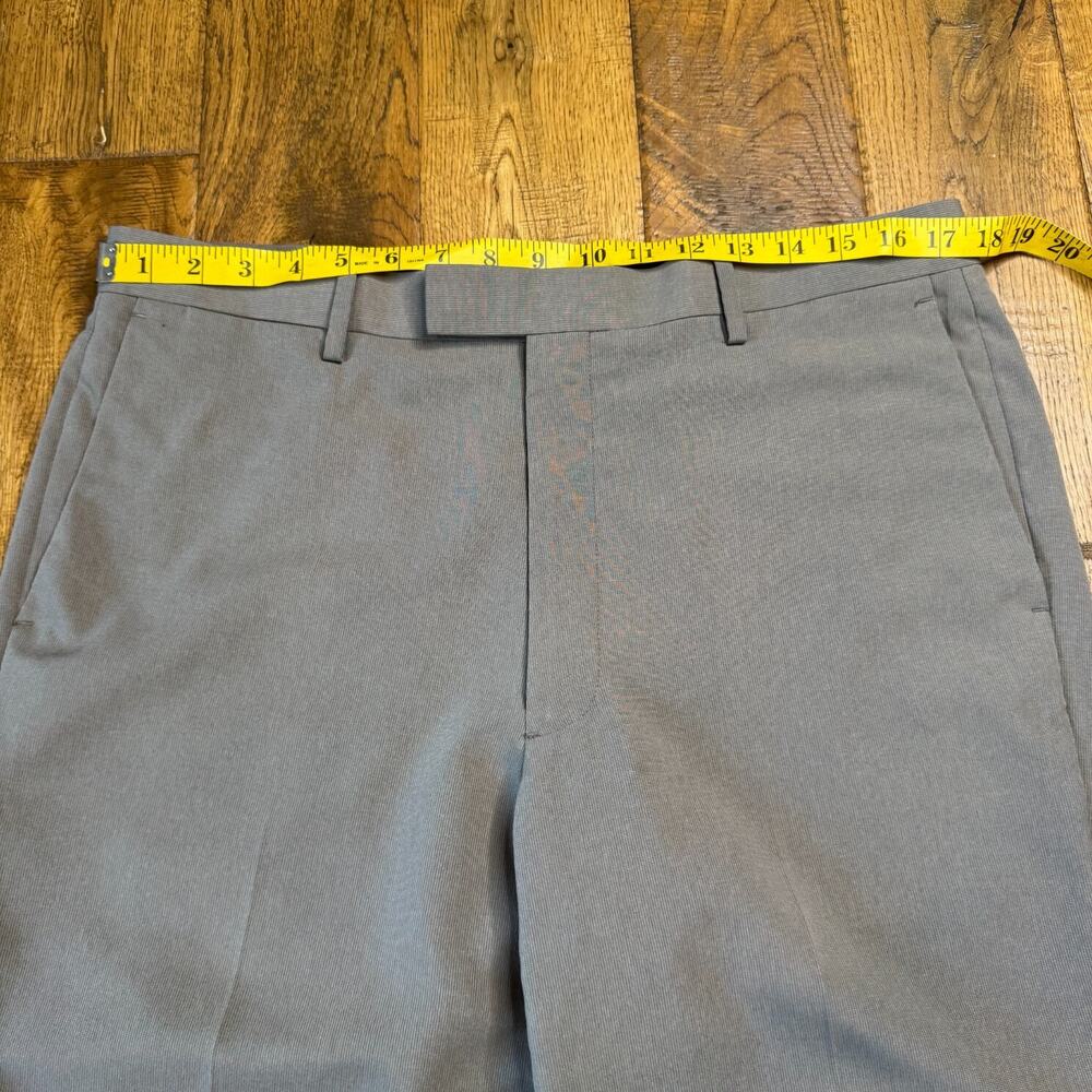Claiborne Taupe Gray Dress Tailored Pants Mens Size 34x32 100% Polyester - Picture 3 of 6